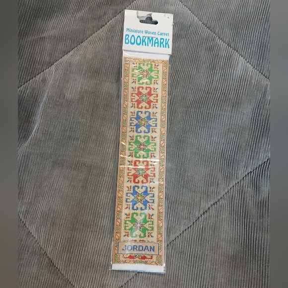 Vintage Other - Vintage Dead Stock  Miniator Woven Rug Design Bookmark Made In Jordan New